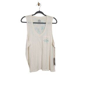Lucky We Live Hawaii x Goldfish Kiss If Found Tank Top in White - Size XL